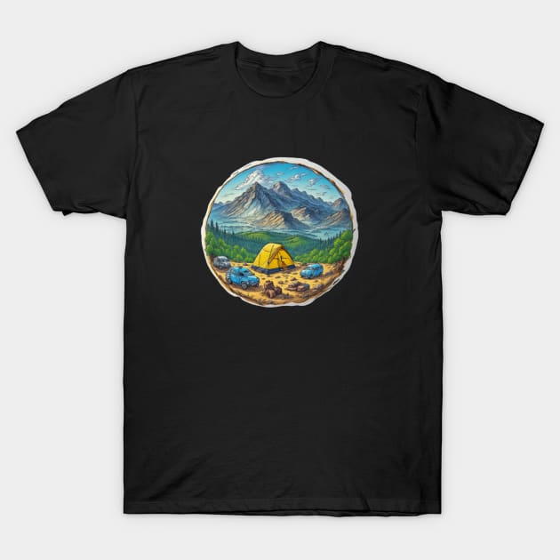 Camping Adventure Since Family Funny T-Shirt by Flowering Away